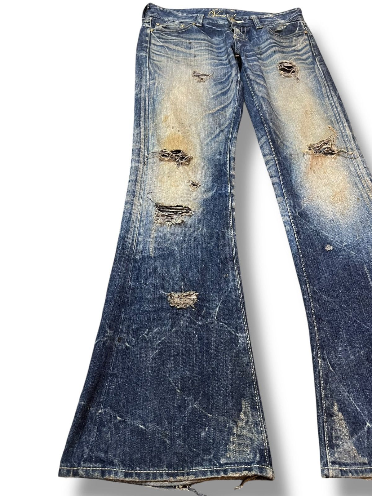 Vanquish Vintage Vanquish Mudwash Faded Whiskers Distressed Denim Size US 31 - 3 Thumbnail
