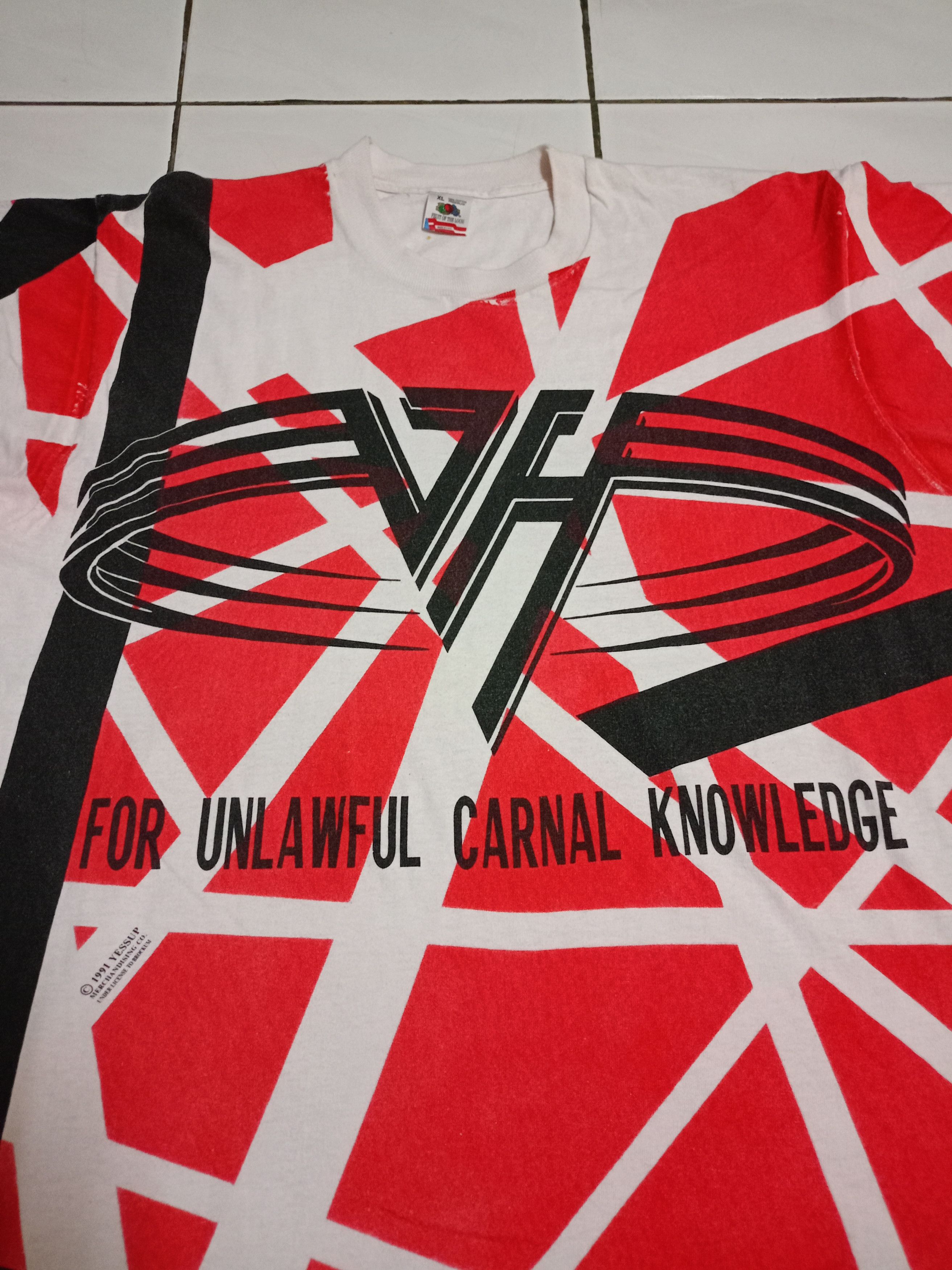 Band Tees × Vintage Vintage rare van Halen band T shirt/frankenstrat Size US XL / EU 56 / 4 - 4 Thumbnail
