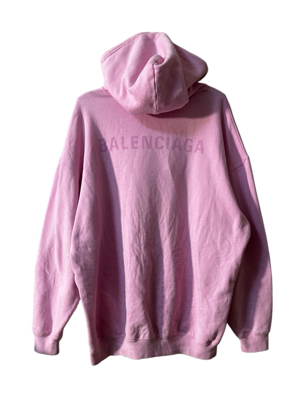 Balenciaga BALENCIAGA SS2020 Pink Embroidered Hoodie Size US S / EU 44-46 / 1 - 3 Thumbnail