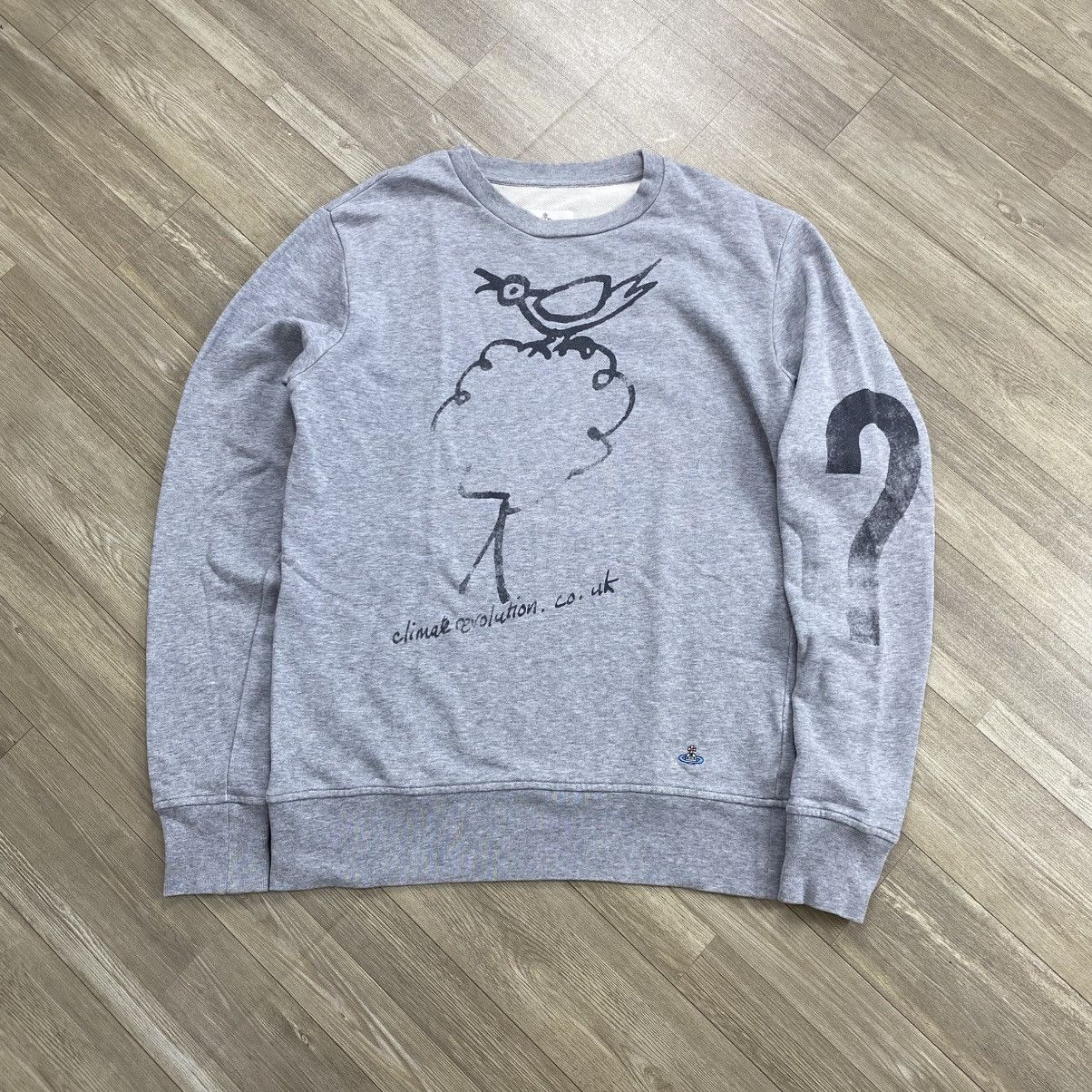 Vivienne Westwood Vintage Vivienne Westwood Climate Revolution Grey Sweatshirt Size US M / EU 48-50 / 2 - 1 Thumbnail