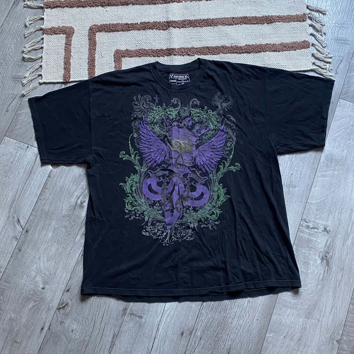 Avirex AVIREX USA Y2K TRIBAL SKULL PRINT OVERSIZE T SHIRT Size US XXL / EU 58 / 5 - 1 Thumbnail