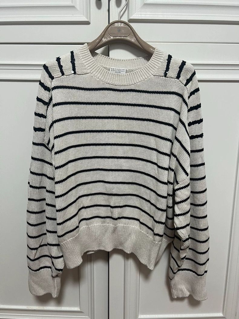 Brunello Cucinelli Brunello Cucinelli Striped Sweater M - dmc Size US M / EU 48-50 / 2 - 1 Thumbnail