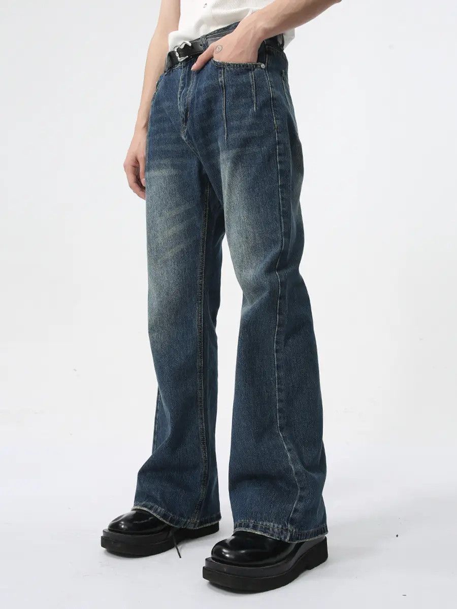 Japanese Brand Retro loose straight leg micro flared jeans Size US 32 / EU 48 - 1 Thumbnail