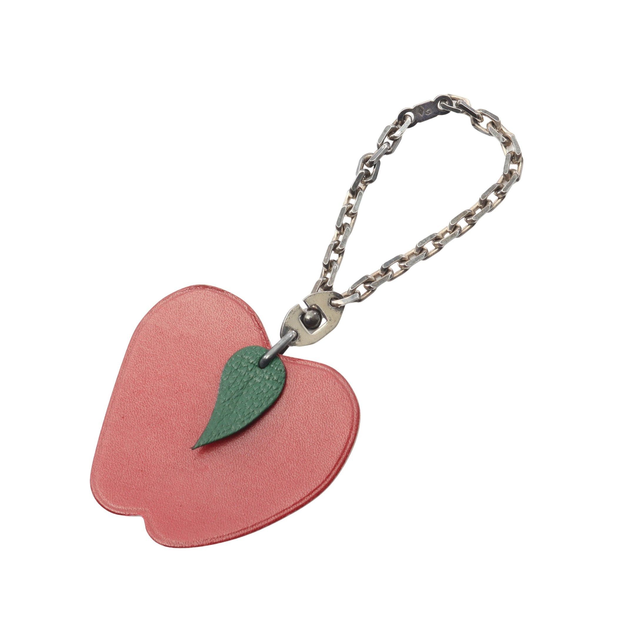 Hermes Hermes Apple Bag Charm Key Ring Leather Sv925 Red Size ONE SIZE - 1 Thumbnail