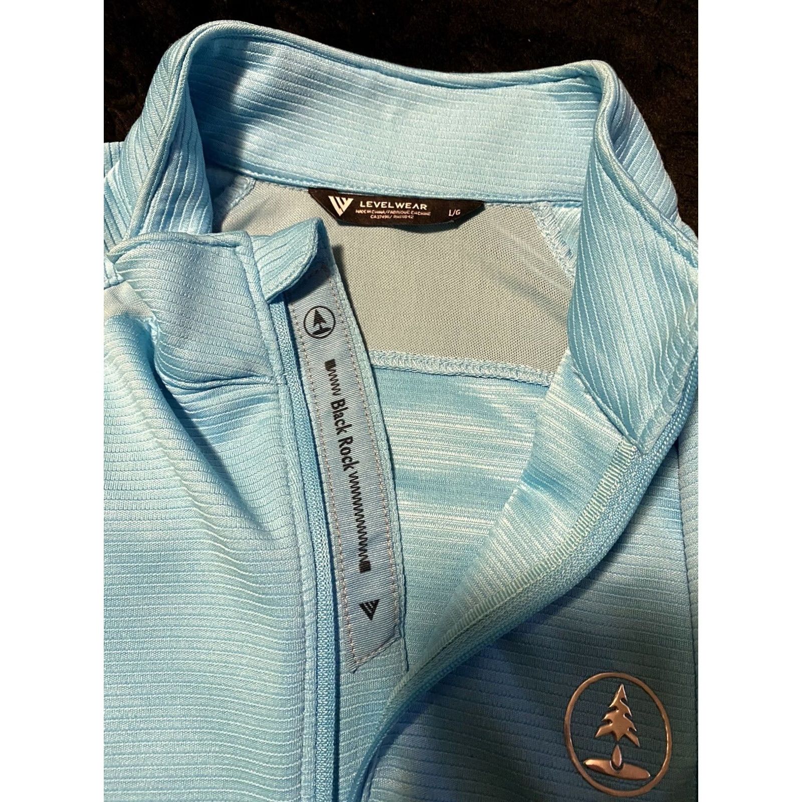 Vintage LEVELWEAR Women’s Blue 1/4 Zip Band Collar Pullover Top L Activewear Jersey Athletic Modern Size L / US 10 / IT 46 - 4 Thumbnail