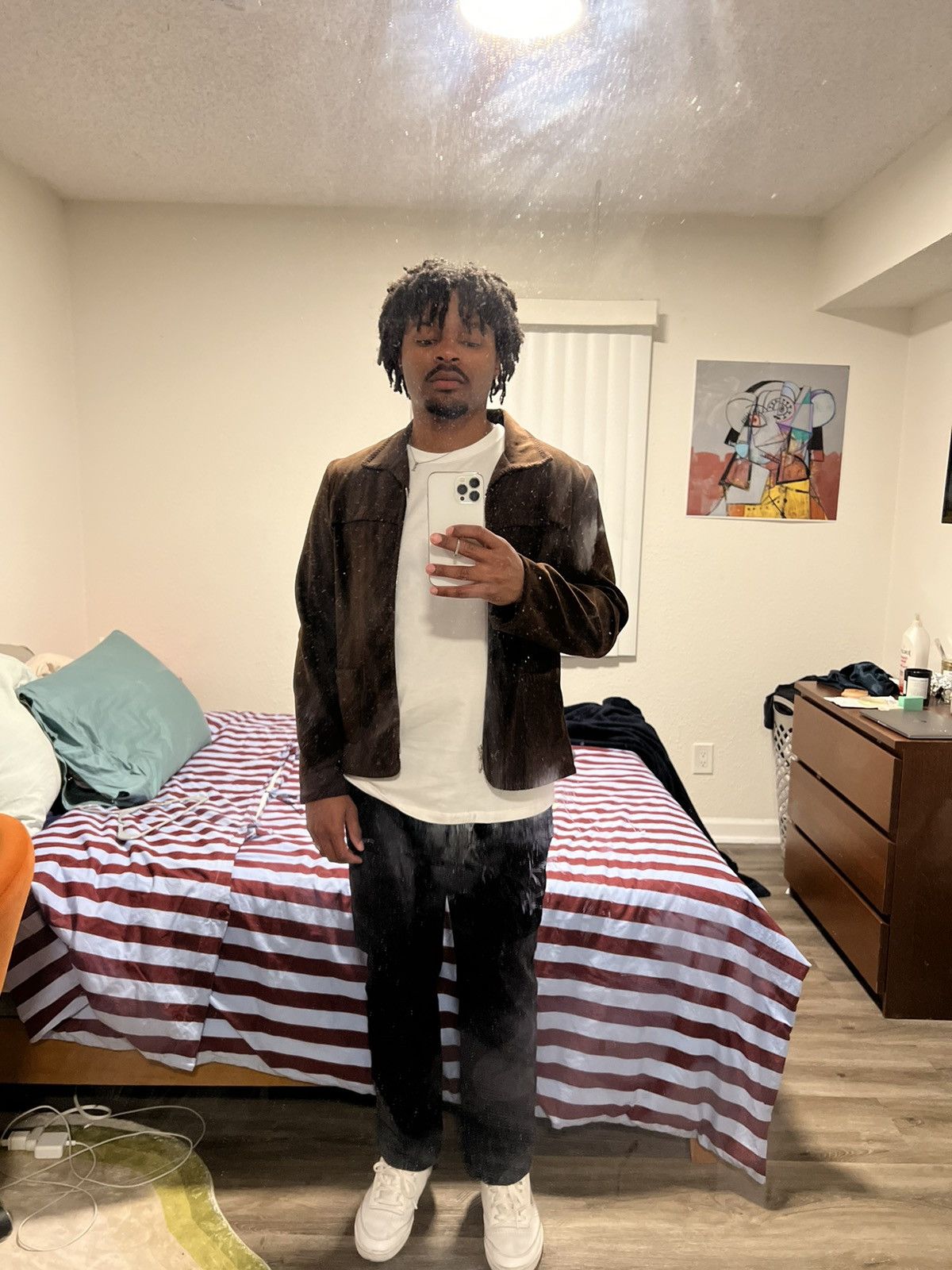 Rare Vintage Suede First Option Zip Up