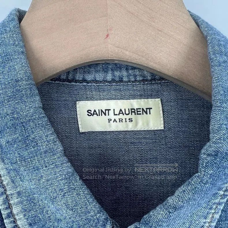 Saint Laurent Paris Saint Laurent Vintage Denim Shirt Size S. Size US S / EU 44-46 / 1 - 3 Thumbnail