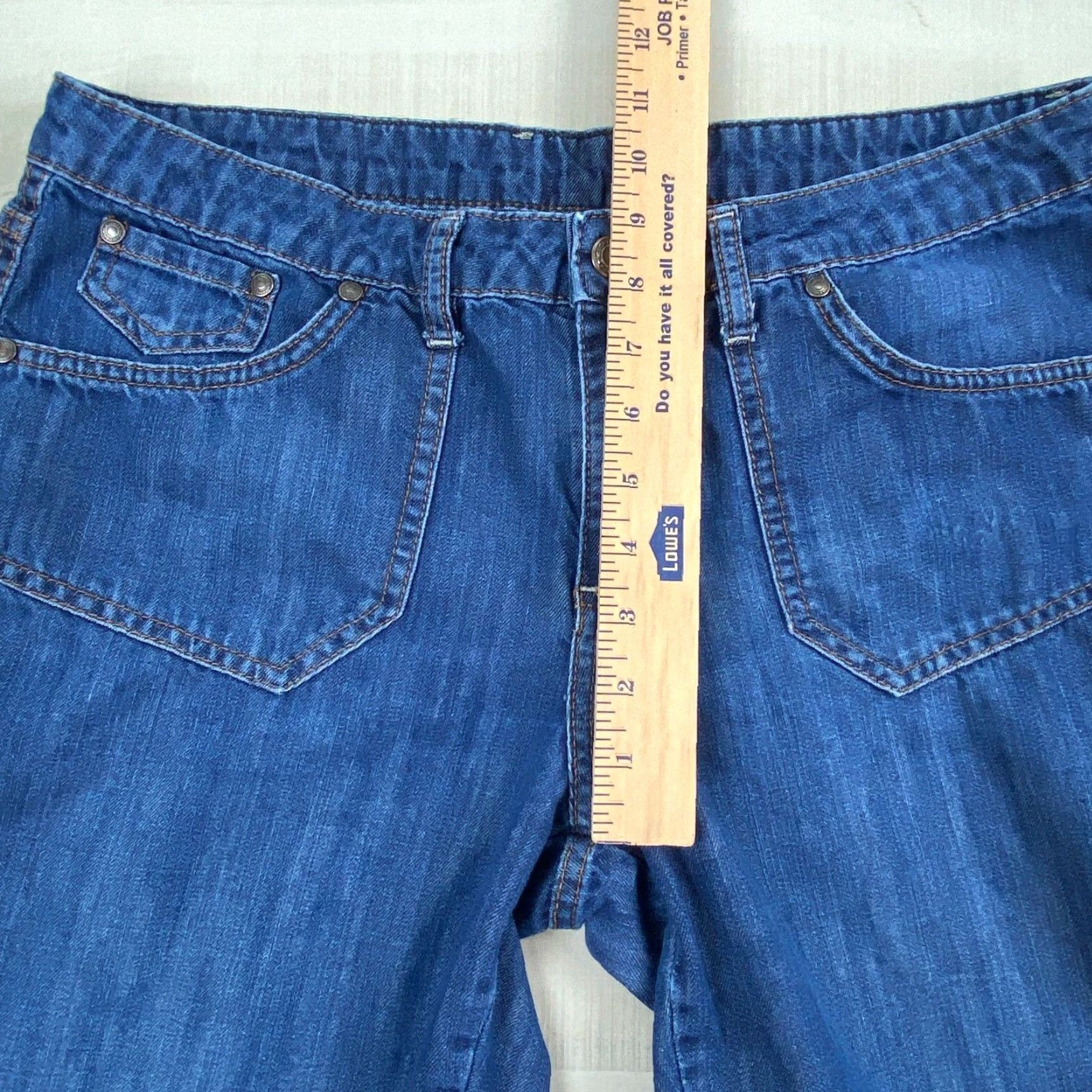 Faded Glory Faded Glory Womens Bootcut Jeans Medium Wash Petite 12 Blue Size 34" / US 12 / IT 48 - 5 Thumbnail