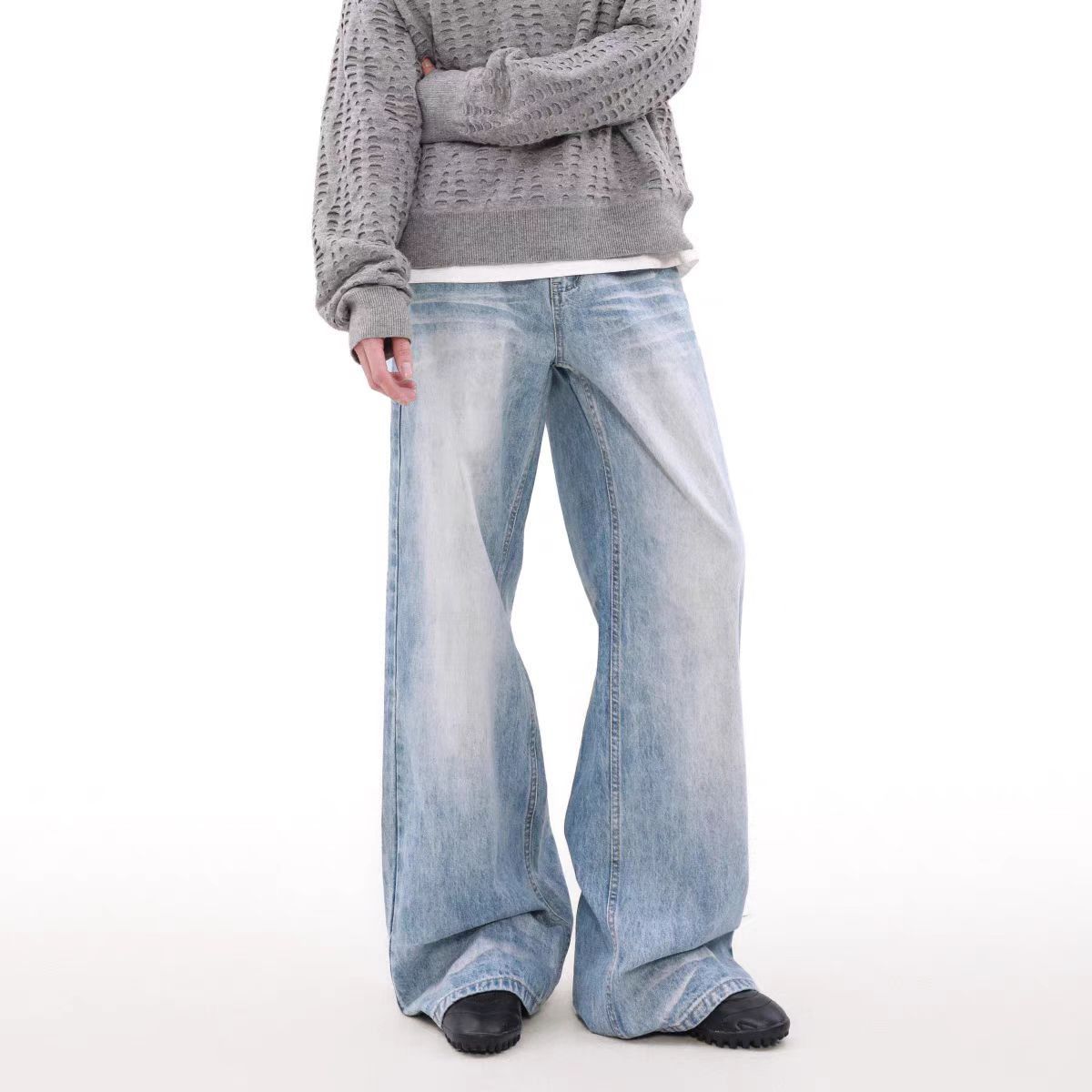 Japanese Brand × Jean Casual Washed Straight Loose Vintage Jeans Size US 33 - 1 Thumbnail