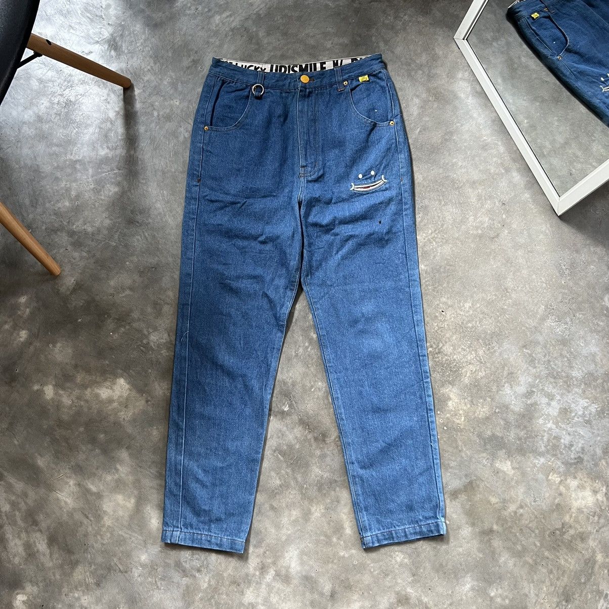 Japanese Brand 2000s Up Smile RHP Avant Garde Style Japan Denim Pants Size 31" - 2 Thumbnail
