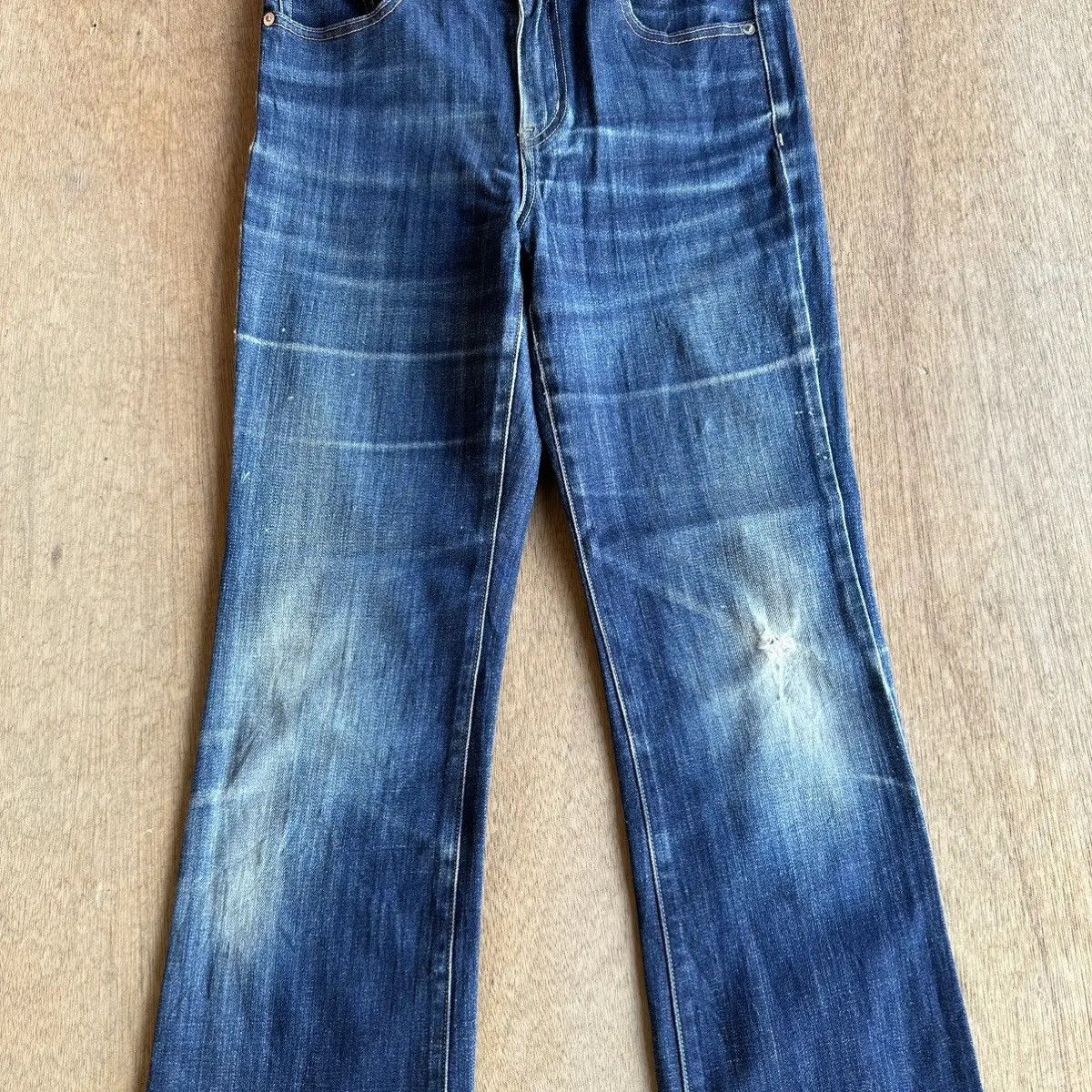 Beauty Beast FLARE/BOOTCUT🔥JAPANESE BRAND UNIQLO JEANS FADED DENIM PANTS Size US 28 / EU 44 - 2 Thumbnail