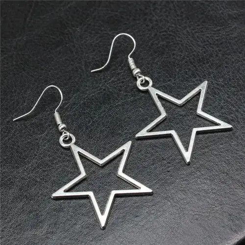 Other Silver Hollow Star Drop Earring Size ONE SIZE - 1 Thumbnail