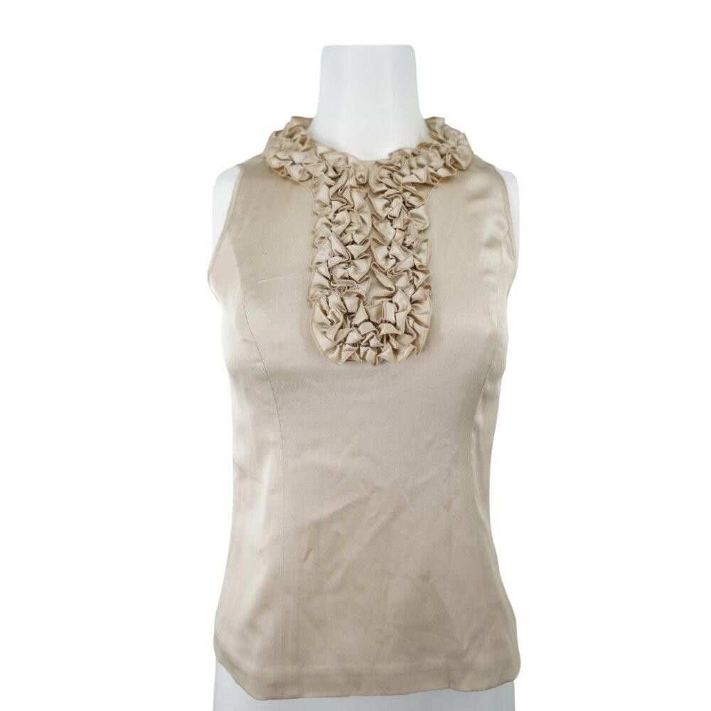 Designer Etcetera Silk Ruffle Tank Size 0 Size XS / US 0-2 / IT 36-38 - 1 Thumbnail