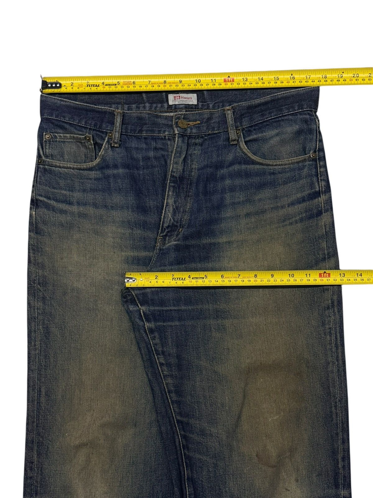 Hanes Vintage Hanes Jeans Made in USA 90s | Vintage Faded | W35 Size US 35 - 14 Thumbnail