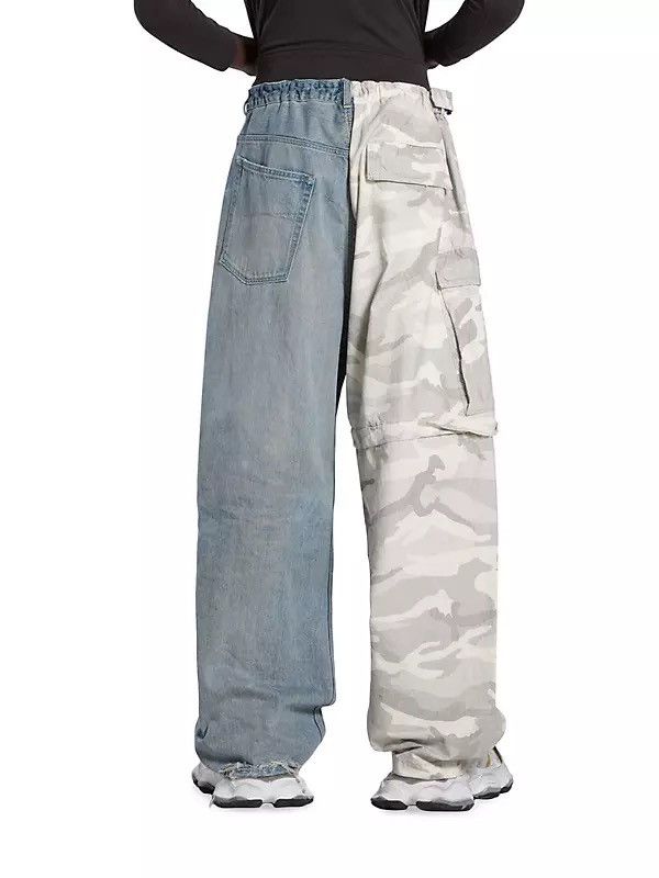 Balenciaga Balenciaga Grayscale Camo Hybrid Baggy Pants Size US 30 / EU 46 - 2 Thumbnail