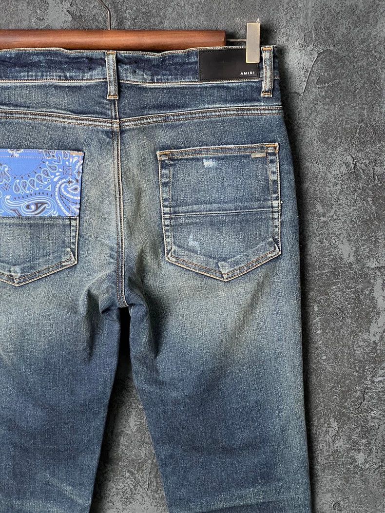 Amiri Amiri Blue stitched jeans 2502-Nextarrow Size US 32 / EU 48 - 5 Thumbnail
