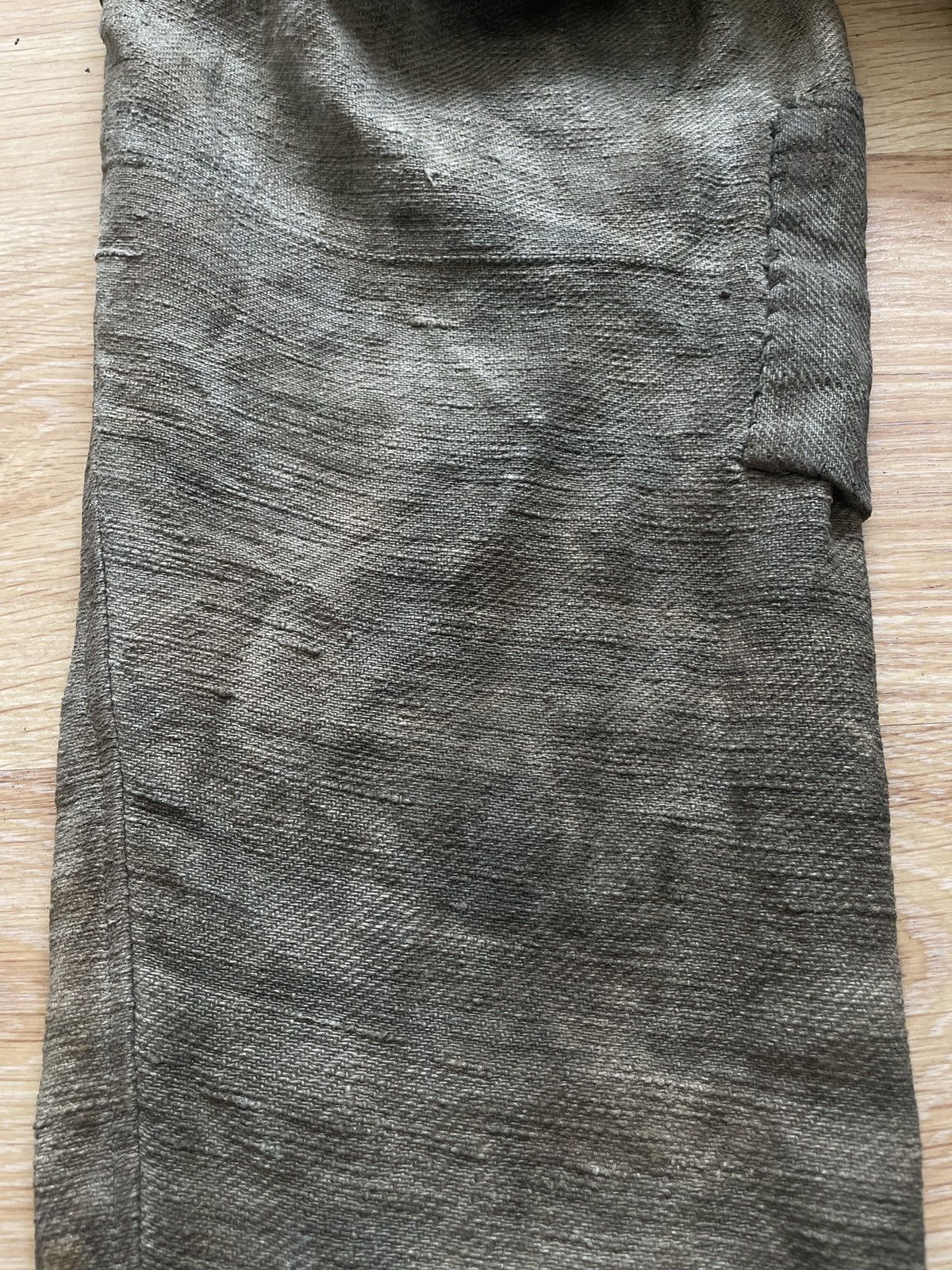 Vintage 1890-1910 Shepherds Pants (hemp + linen Shuttle loom woven) Size US 34 / EU 50 - 14 Thumbnail