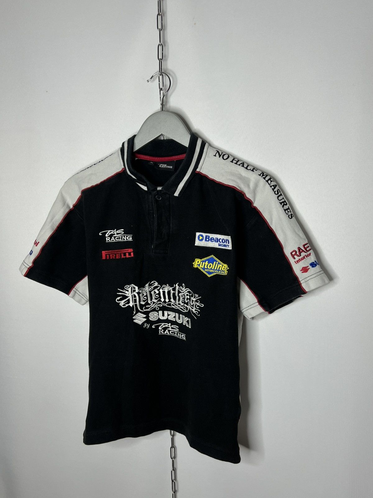 Formula 1 Vintage Suzuki Jas Racing No Half Measures Polo Shirt Size US M / EU 48-50 / 2 - 3 Thumbnail