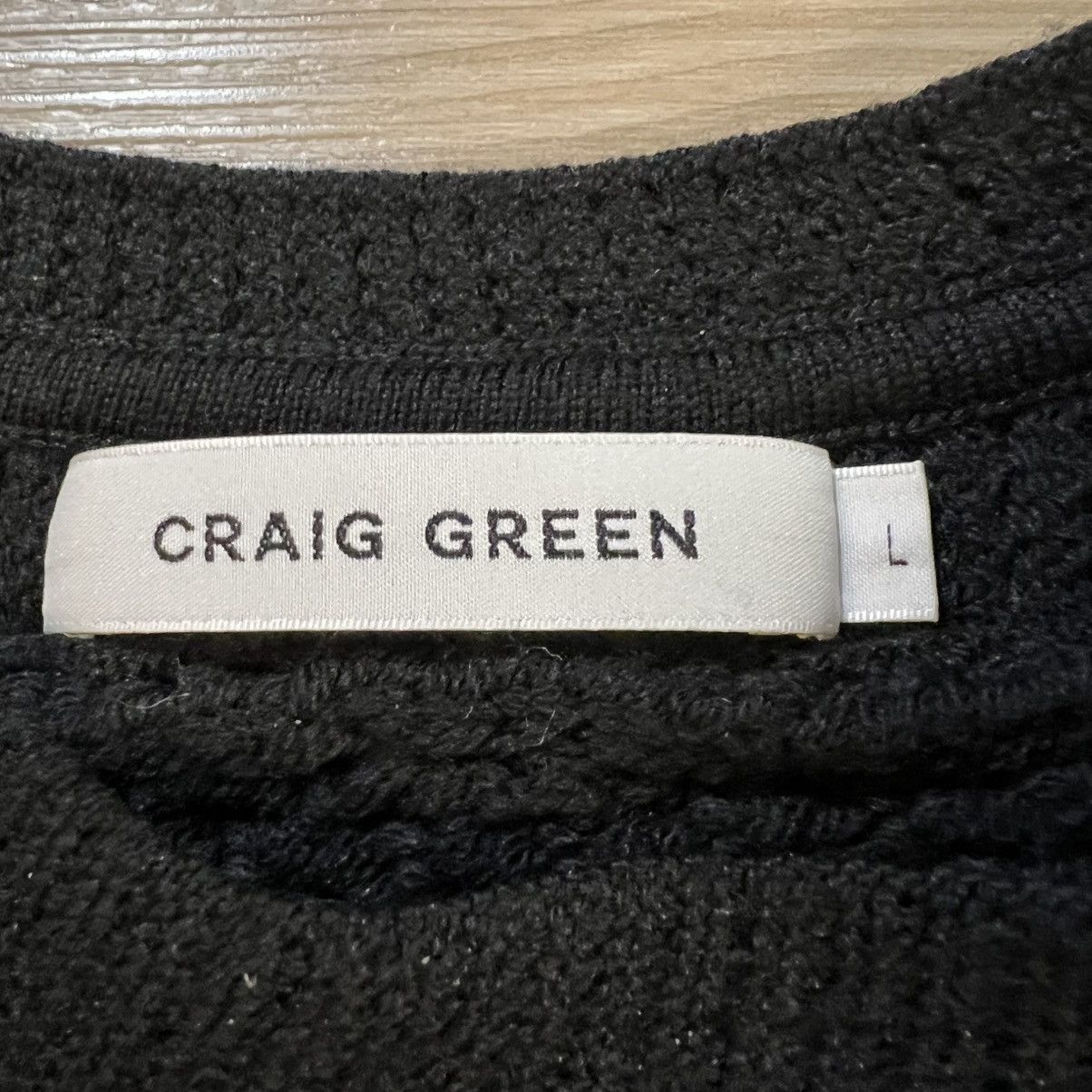 Craig Green Black Crochet Knit Wool Pullover Jumper Sweater Size US L / EU 52-54 / 3 - 4 Thumbnail