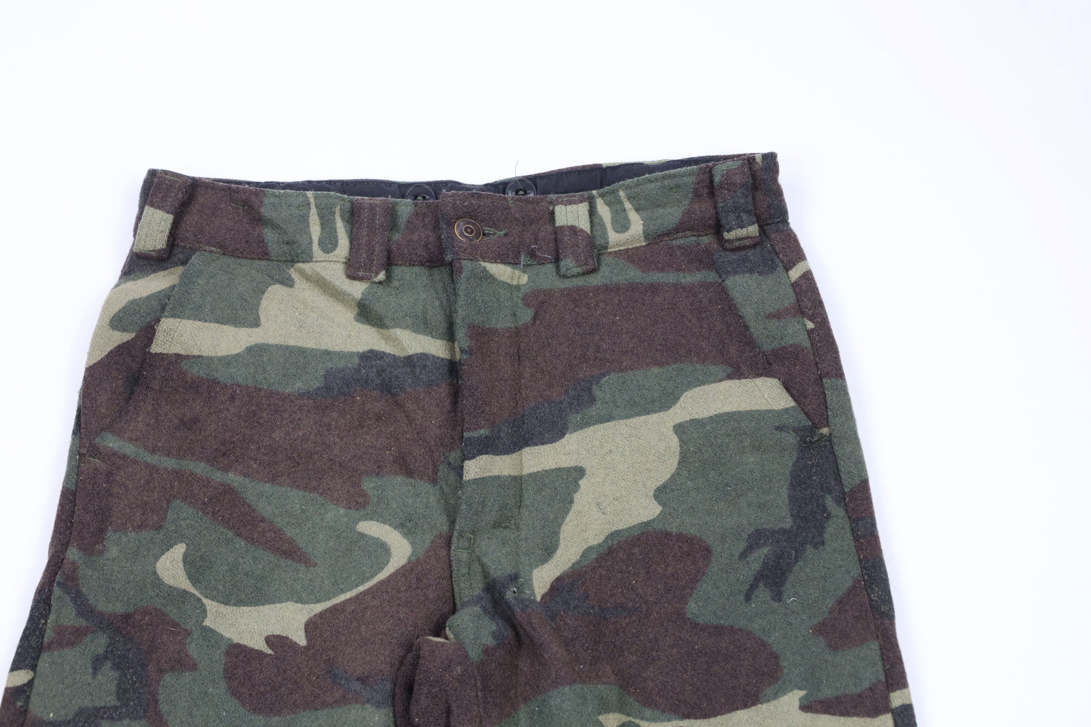 Vintage Vintage 90s Streetwear Heavyweight Wool Camouflage Pants Size US 30 / EU 46 - 2 Thumbnail