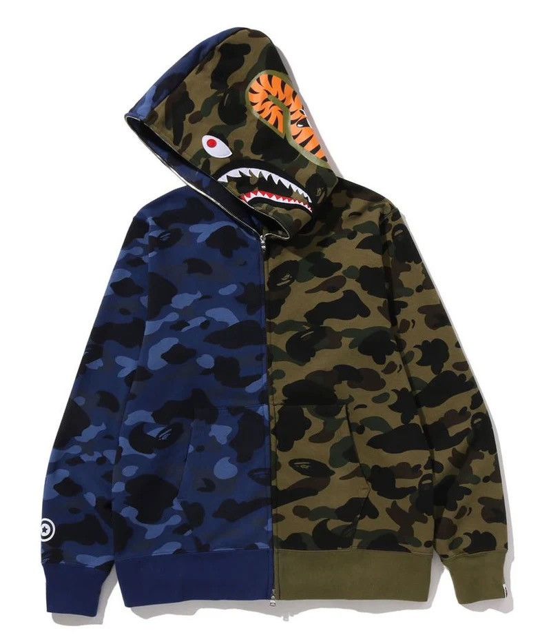 Bape Bape Shark Zip Hoodie Size ONE SIZE - 3 Thumbnail
