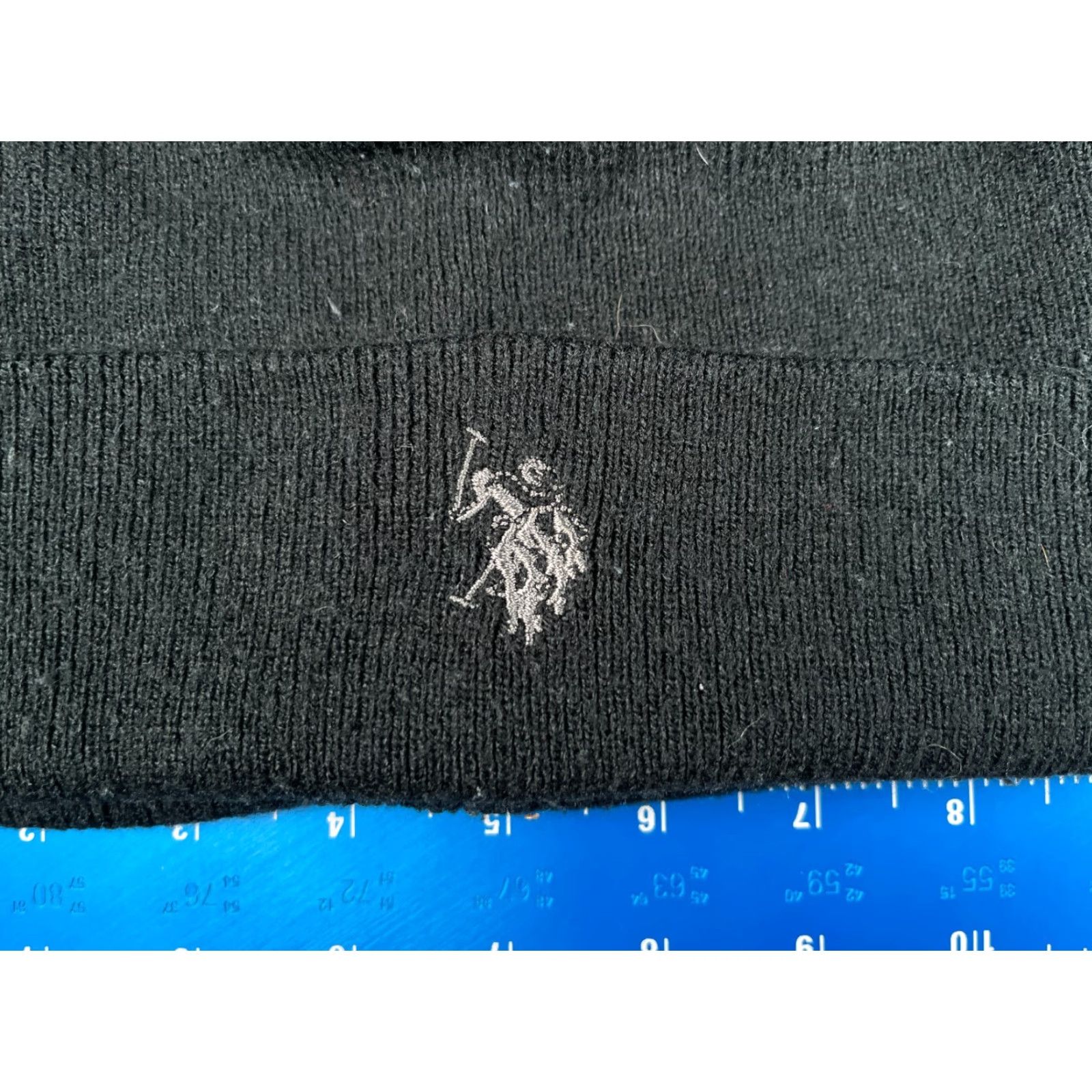 Vintage US Polo ASSN Beanie Toque Adult One Size Black Knit Acrylic Pony Embroidered Size US M / EU 48-50 / 2 - 2 Thumbnail