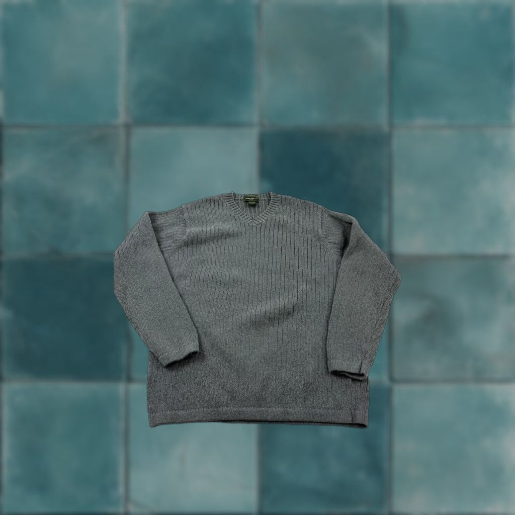 Eddie Bauer Eddie Bauer Sweater Mens Medium Gray V Neck Cotton Pullover Water Resistant Size US M / EU 48-50 / 2 - 1 Thumbnail