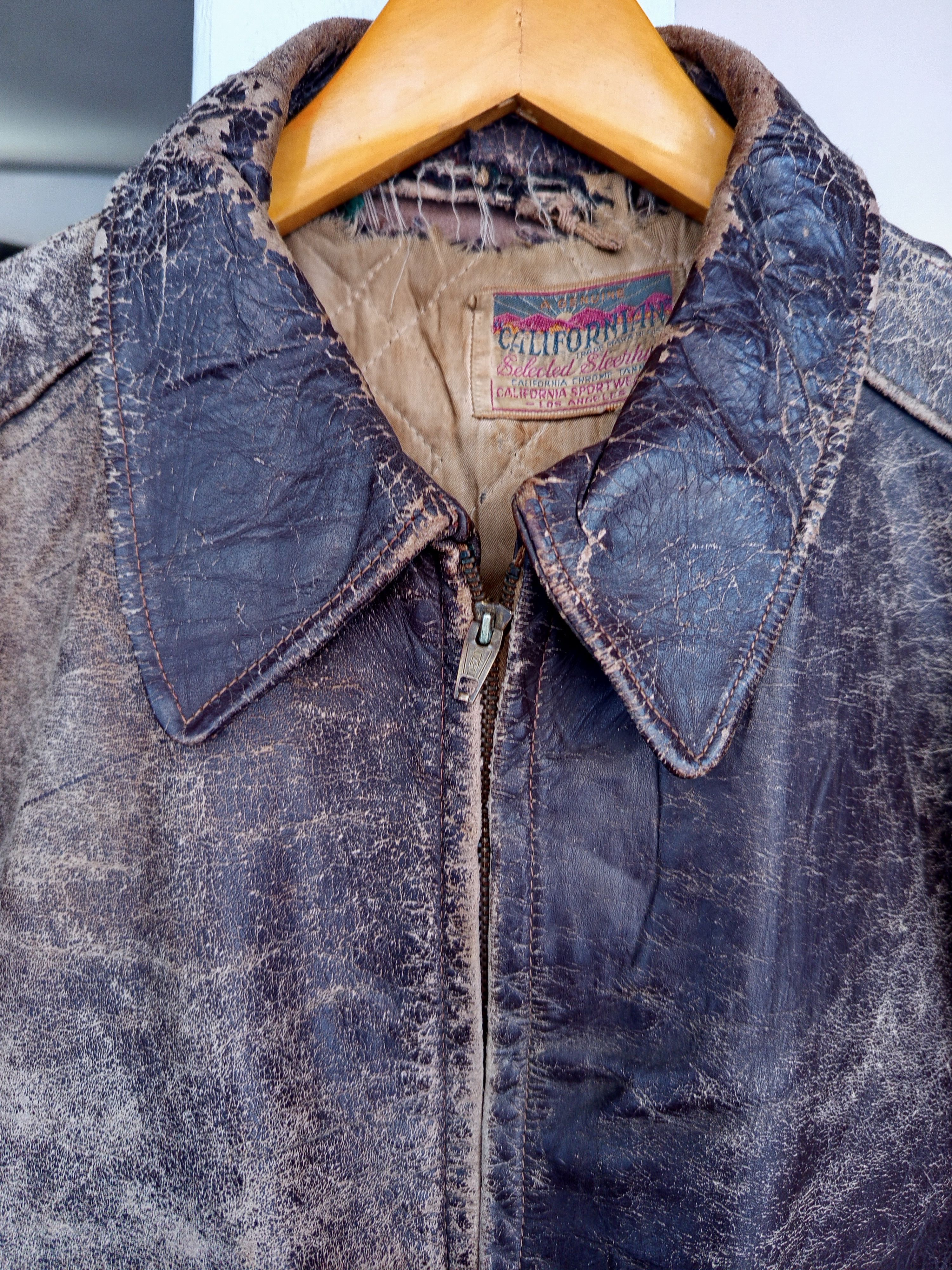 Bomber 1940 Jacket Vintage 1930's-1940's WWII Era French Cyclist