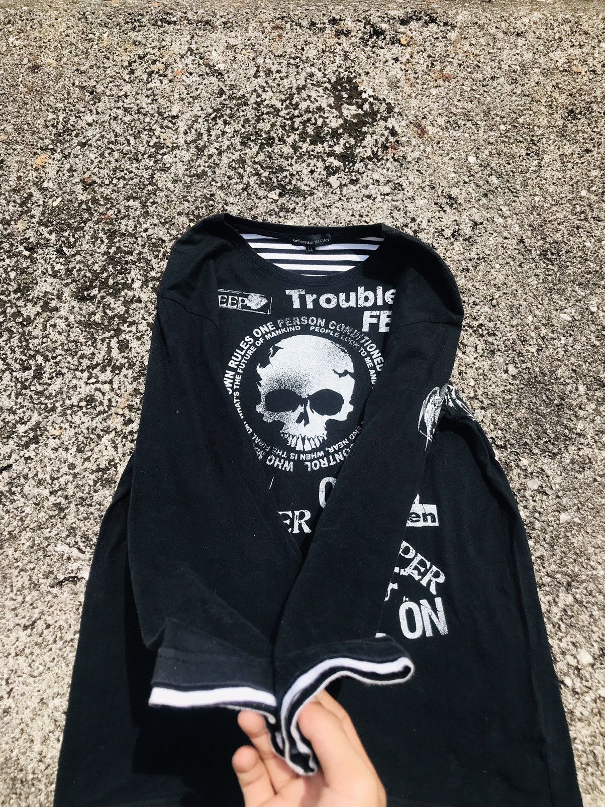 Seditionaries × Vintage Y2k skull & Cross longsleeve Tshirt Size US L / EU 52-54 / 3 - 3 Thumbnail