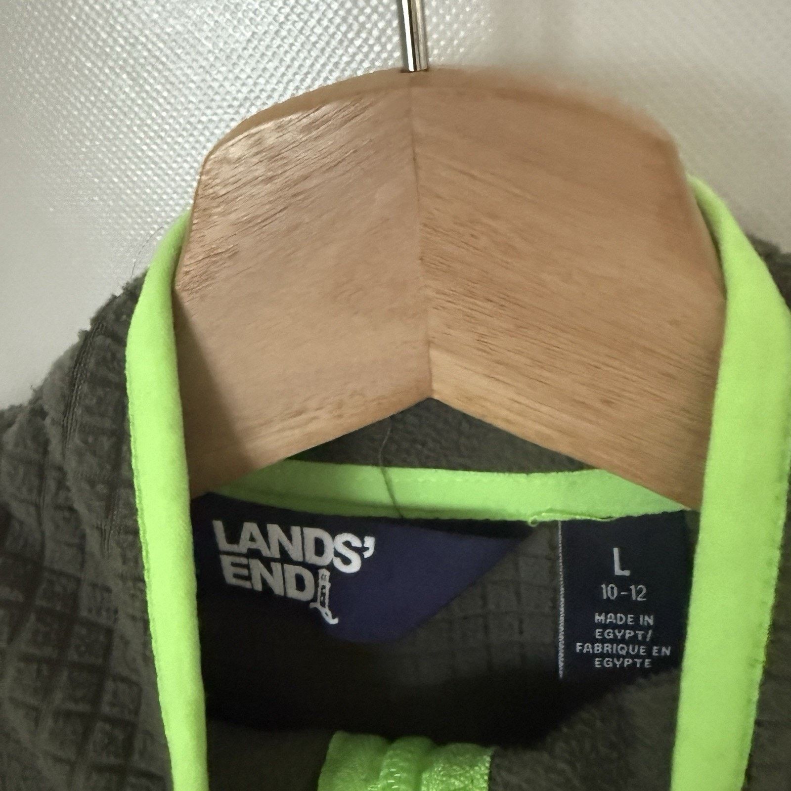 Lands' End Lands End Breathable Grid Fleece Zip Up School Warm Jacket Size US L / EU 52-54 / 3 - 3 Thumbnail