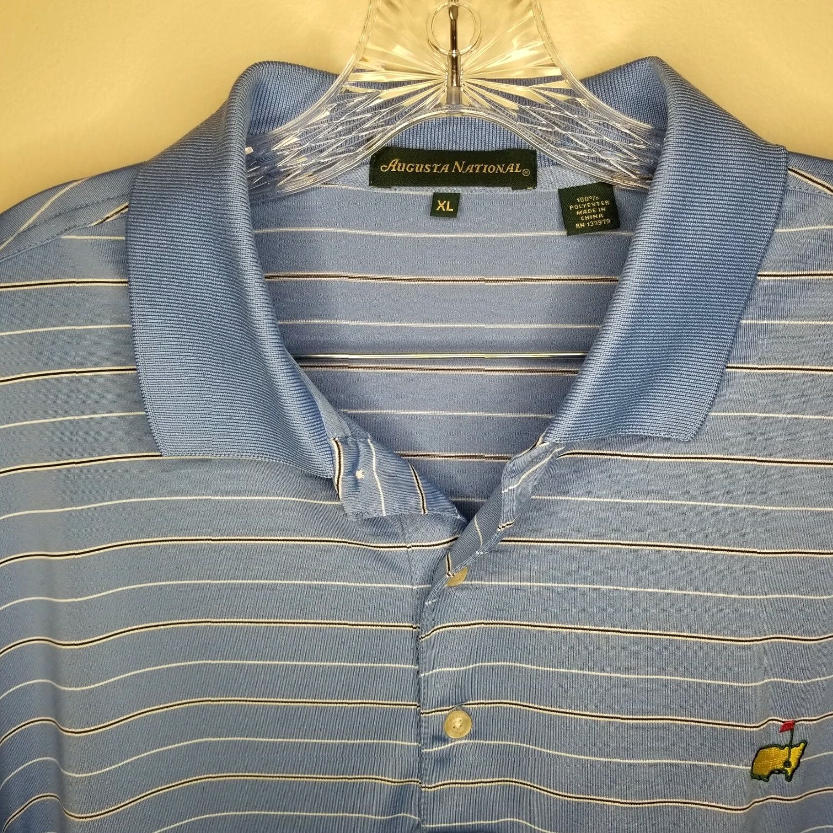 Augusta Sportswear Augusta National Polo Mens XL Blue Golf Size US XL / EU 56 / 4 - 3 Thumbnail
