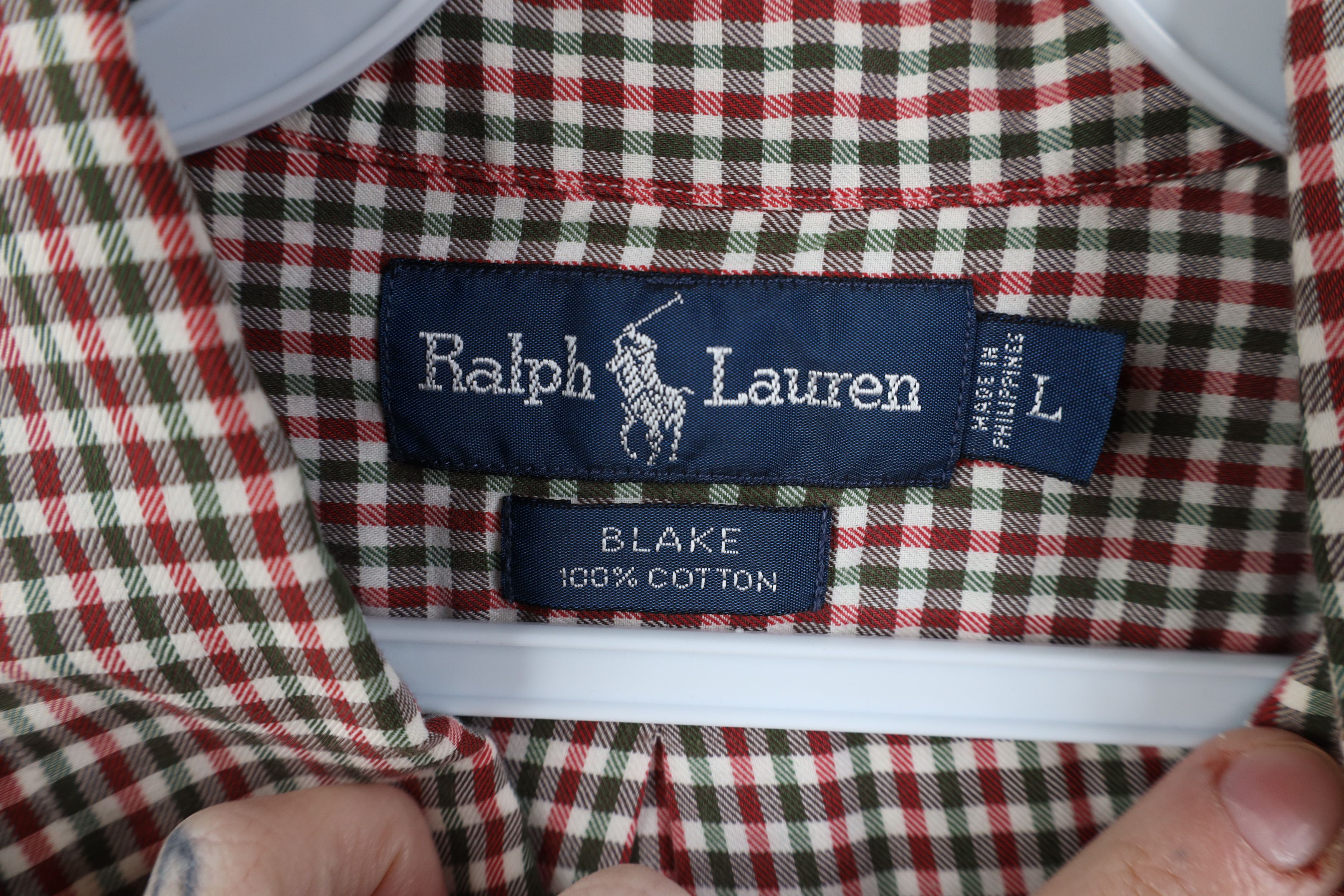 Ralph Lauren Vintage 90s Ralph Lauren Collared Button Down Shirt Plaid Size US L / EU 52-54 / 3 - 6 Thumbnail