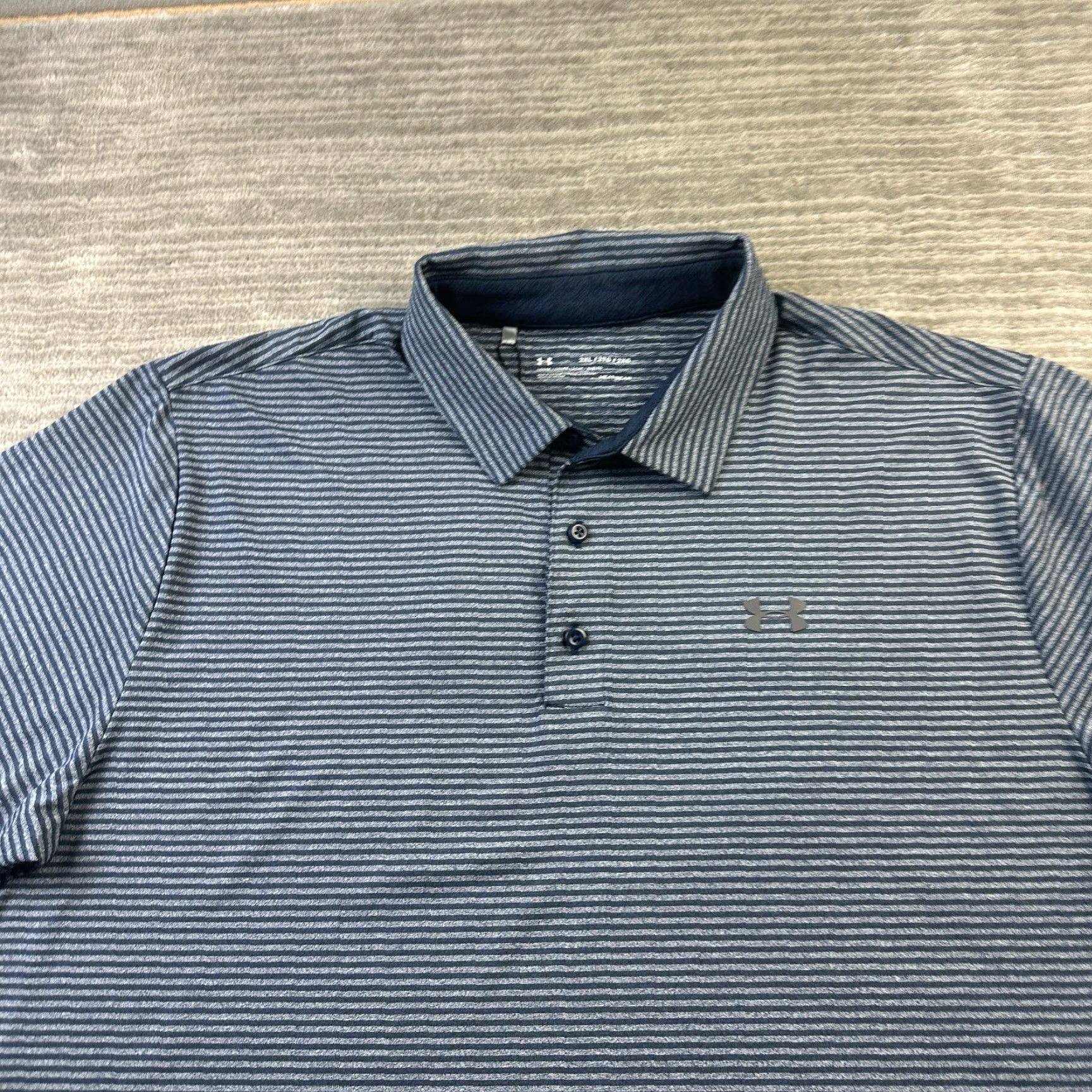 Under Armour Under Armour Polo Shirt Mens 2XL Blue Playoff Golf Stretch Shirt Mens 2XL Blue Logo Embroidered All Seasons Breathable Lightweight Stretch Size US XXL / EU 58 / 5 - 3 Thumbnail