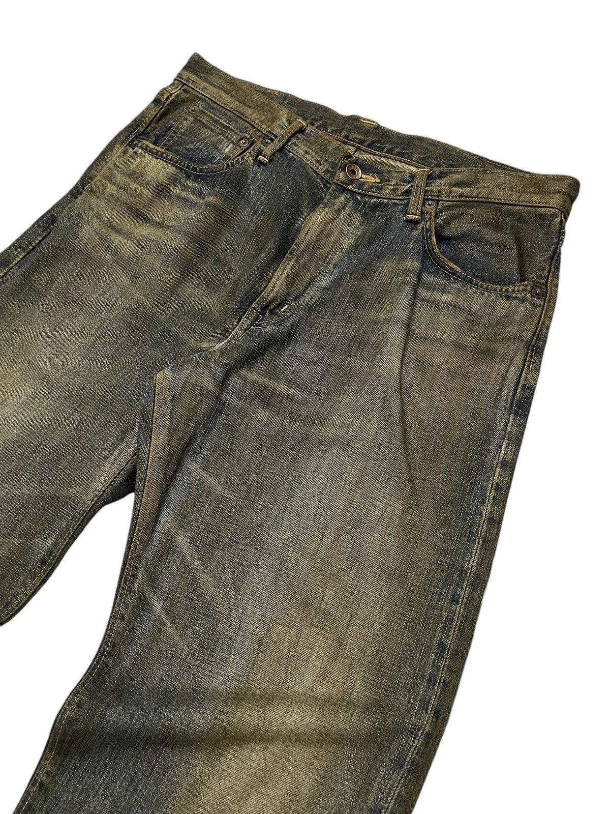 Edwin × Hysteric Glamour Vintage Edwin 505zx Mud Dirty Mud Wash Loose Selvedge Jeans Size US 33 - 7 Thumbnail