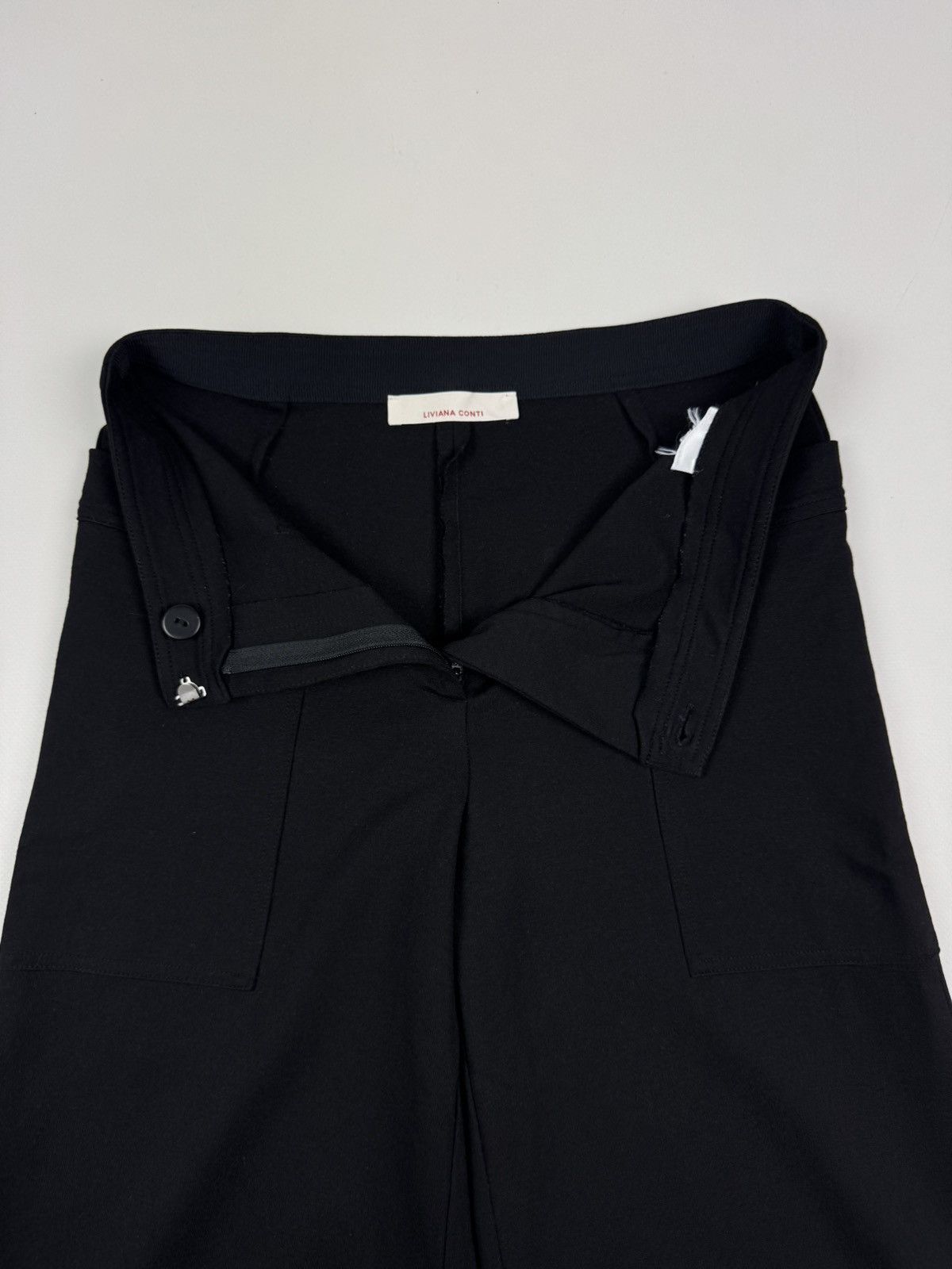 Other Liviana Conti Wide-Leg Black Sweat Pants Size 28" / US 6 / IT 42 - 7 Thumbnail