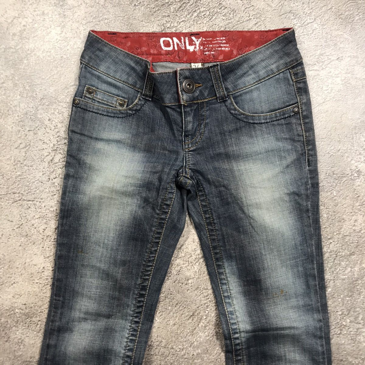 Vintage Vintage Y2K Baggy Flared Distressed Jeans Grunge Graphic 26 Size 26" / US 2 / IT 38 - 3 Thumbnail