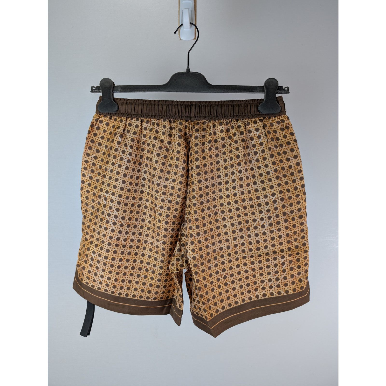Amiri o1rshd1 Amiri Weave Pattern Silk Shorts in Brown Size US 32 / EU 48 - 11 Thumbnail