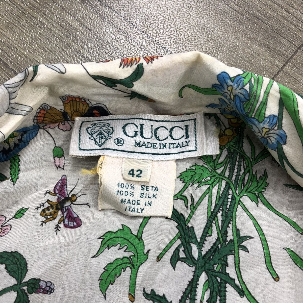 Gucci 1970s Gucci Silk Floral Old Pattern Blouse Italian Designer Size US S / EU 44-46 / 1 - 7 Thumbnail