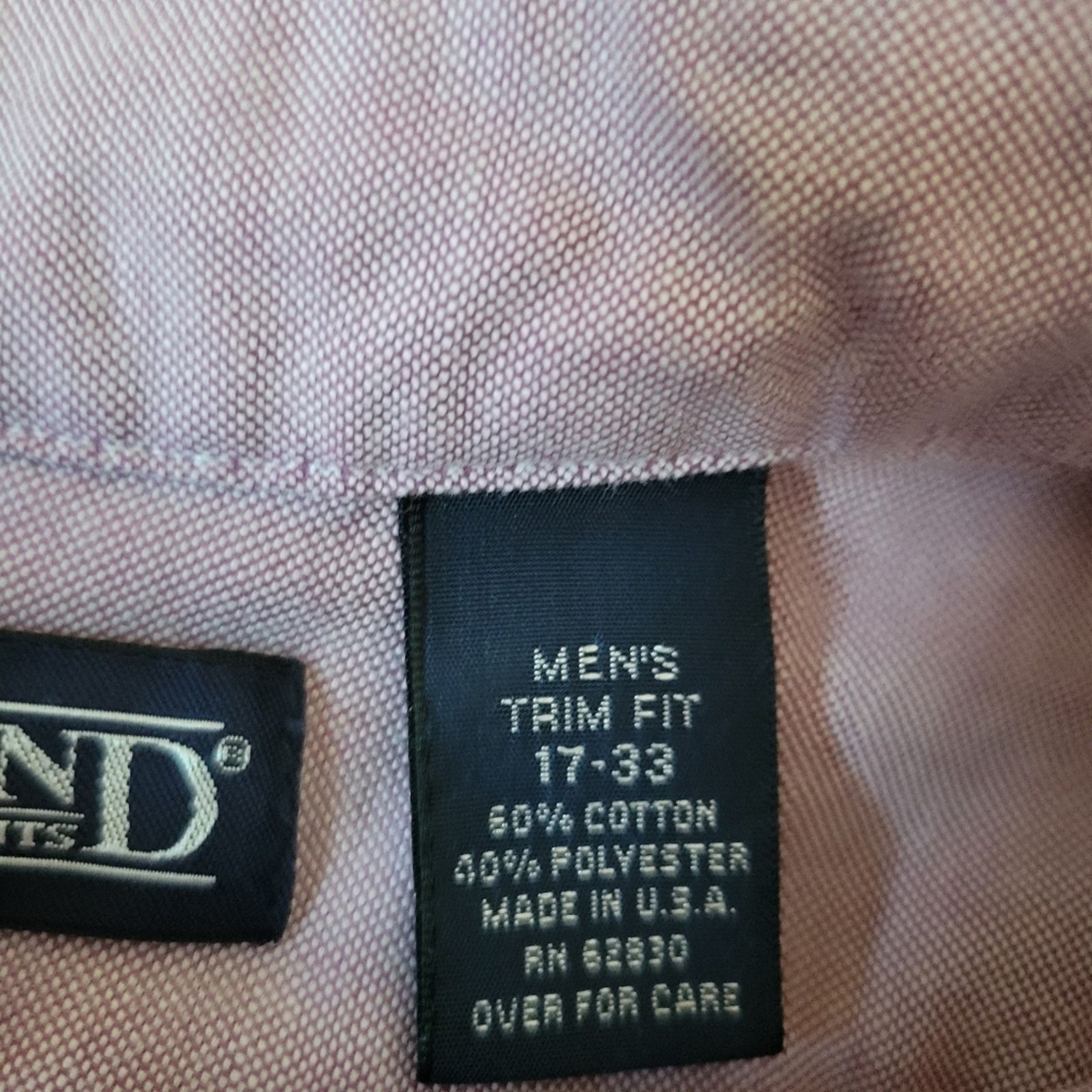 Lands' End Lands End - Men's Trim Fit 17-33 - Purple Long Slev ButtonUp Size US S / EU 44-46 / 1 - 3 Thumbnail