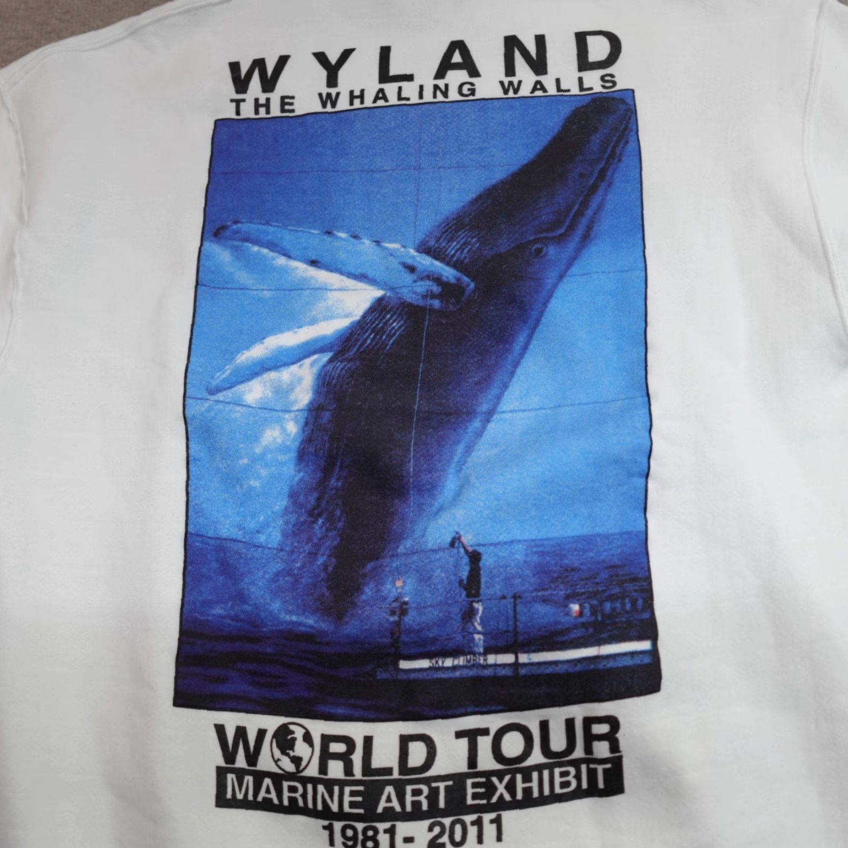 Vintage VINTAGE Wyland Whaling Walls Sweater XL White Double Sided World Tour 1981-2011 Size US XL / EU 56 / 4 - 2 Thumbnail