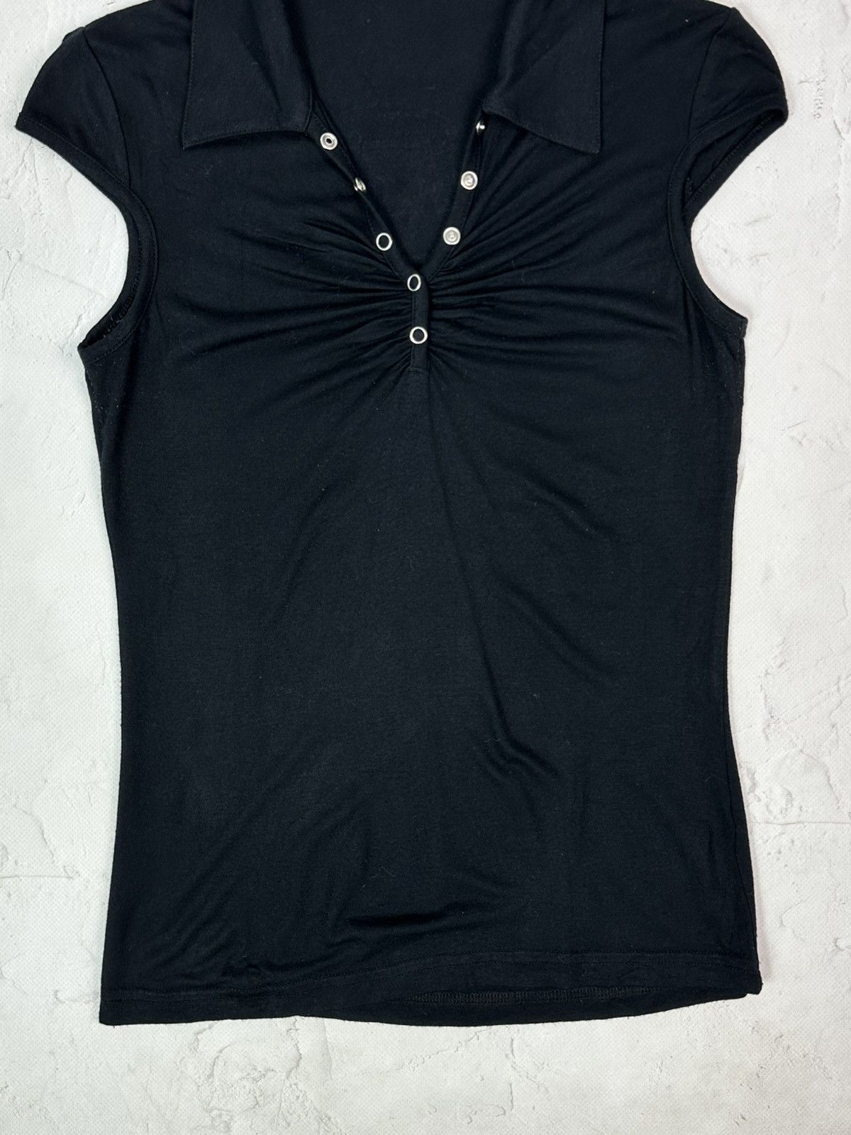 Beauty Beast × Vintage Vintage Black Printed Angel Top Size S / US 4 / IT 40 - 4 Thumbnail