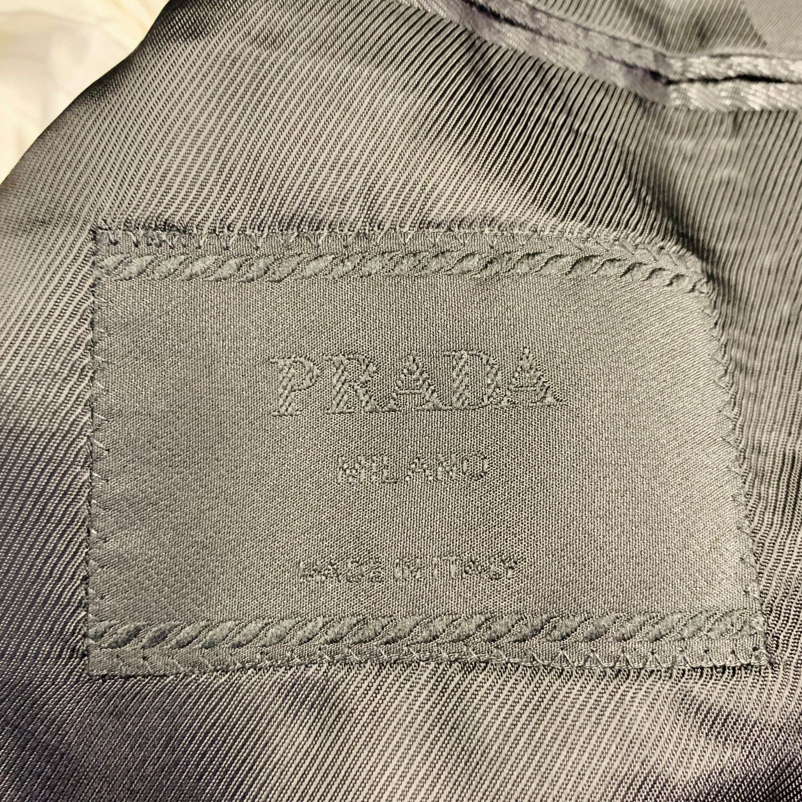 Prada Black Polyester Blend Notch Lapel Three Button Sport Coat Size 40R - 8 Thumbnail