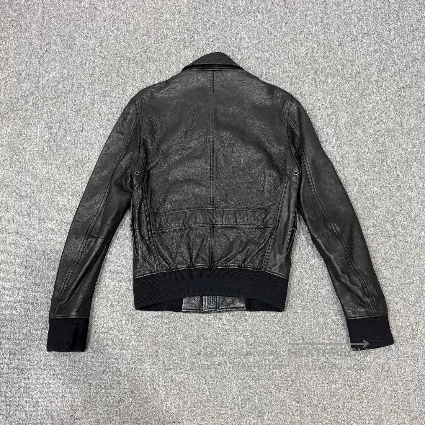 Burberry Black Leather Jacket with Zip Front and Pockets. Size US S / EU 44-46 / 1 - 2 Thumbnail