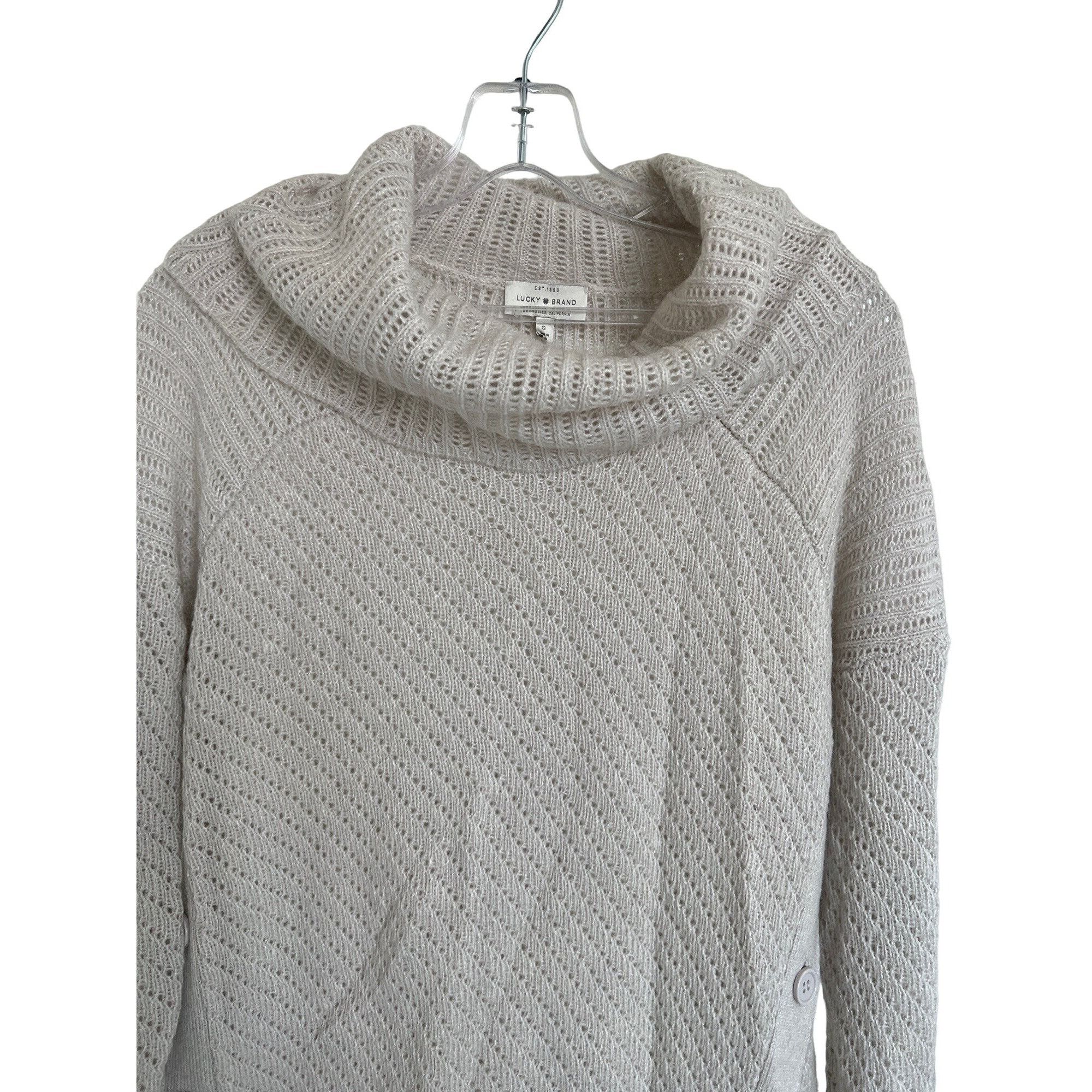 Lucky Brand Lucky Brand Alyssa Cowl Neck Sweater With Side Buttons Size S / US 4 / IT 40 - 6 Thumbnail