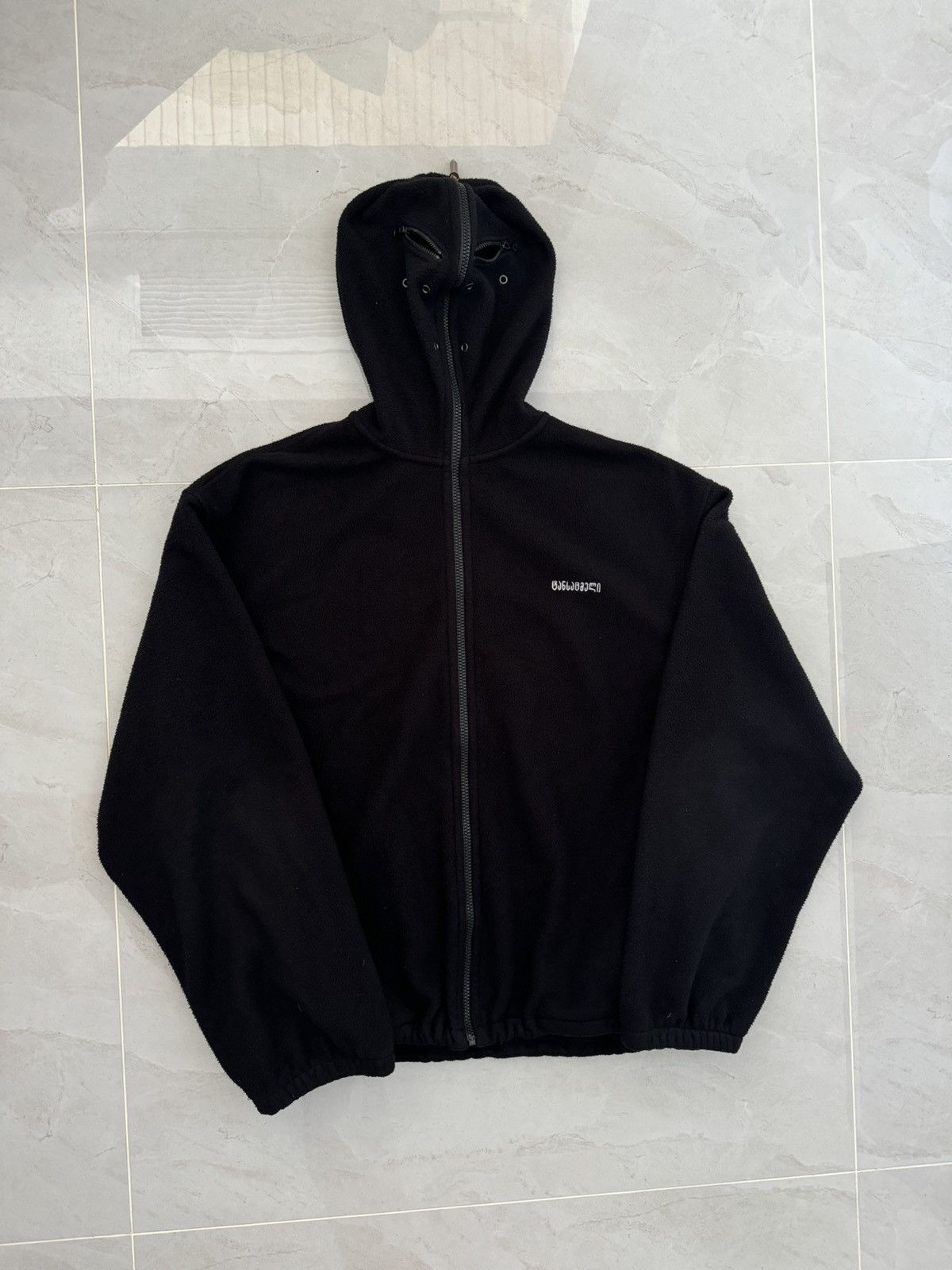 Vetements *RARE* Vetements SS19 Black Gimp Mask Bullet Fleece Hoodie Size US L / EU 52-54 / 3 - 4 Thumbnail