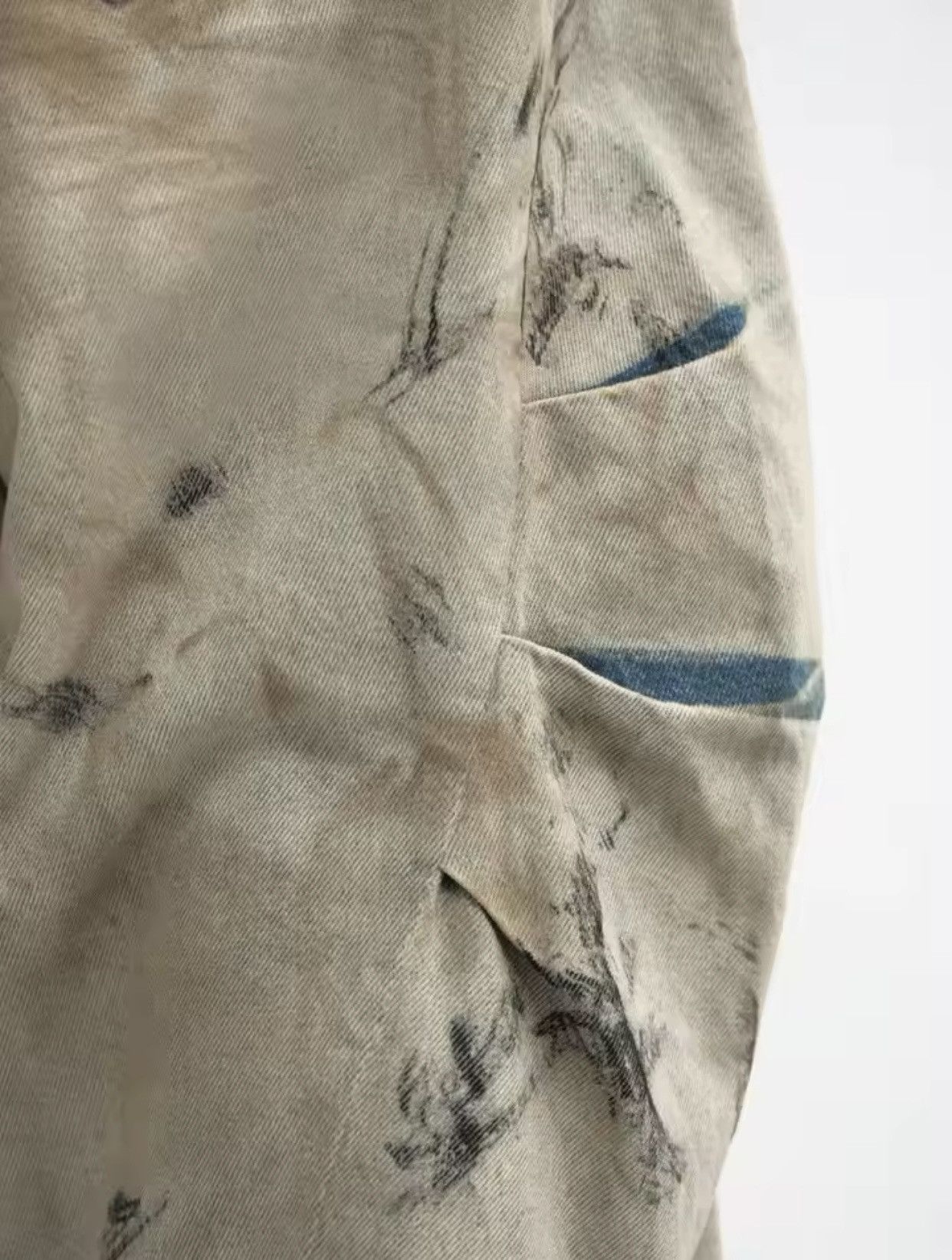 Other High Street Retro Washed Tie-Dye Distressed Jeans Size US 36 / EU 52 - 4 Thumbnail