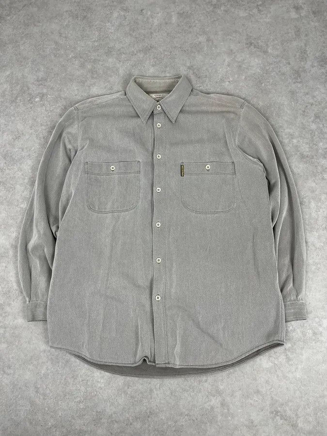 Armani 1990s Armani Khaki Grey Shirt Size US M / EU 48-50 / 2 - 5 Thumbnail