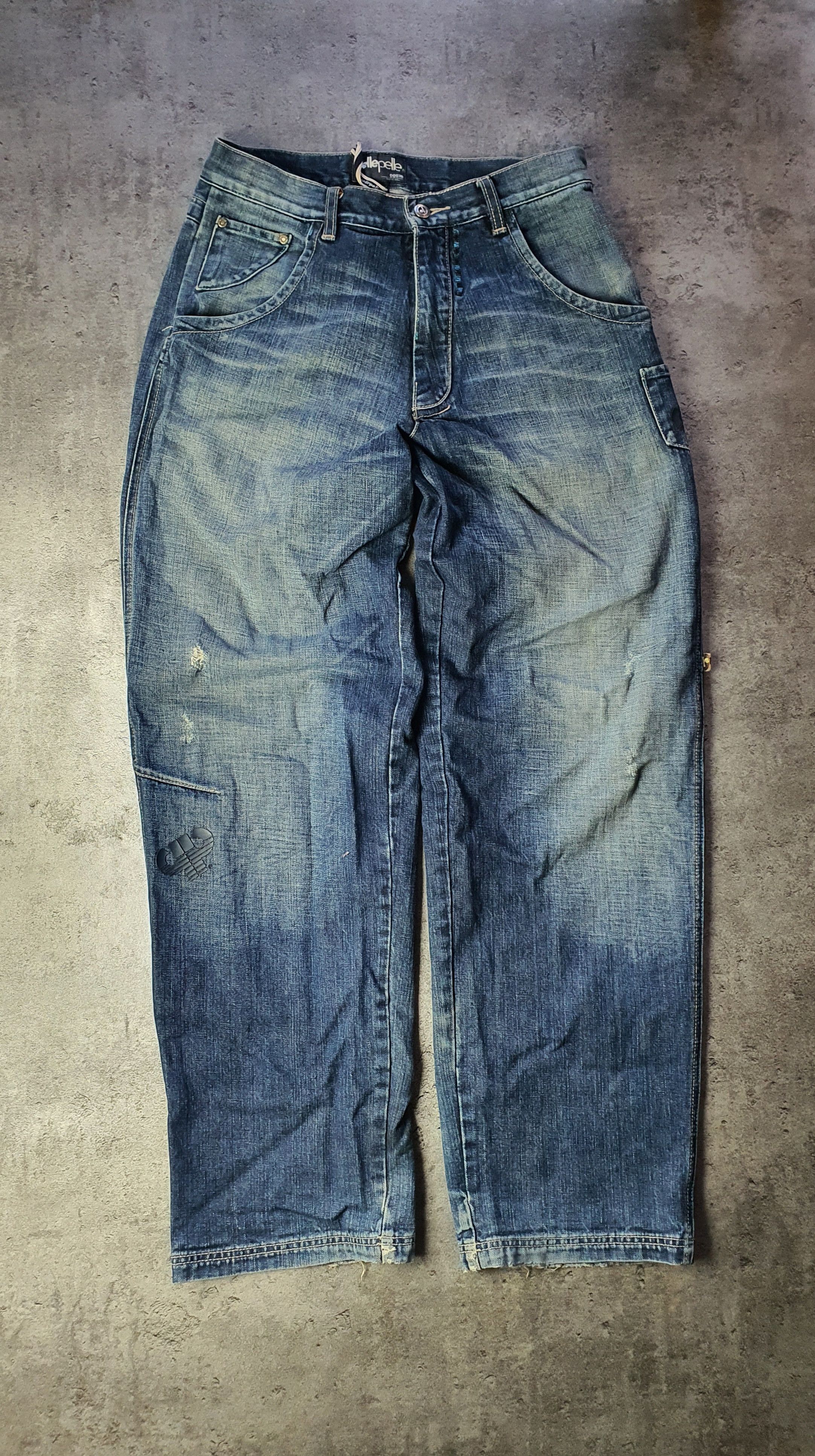 Japanese Brand × Pelle Pelle Vintage RAP pants Pelle Pelle denim baggy fit drill Size US 32 / EU 48 - 1 Thumbnail