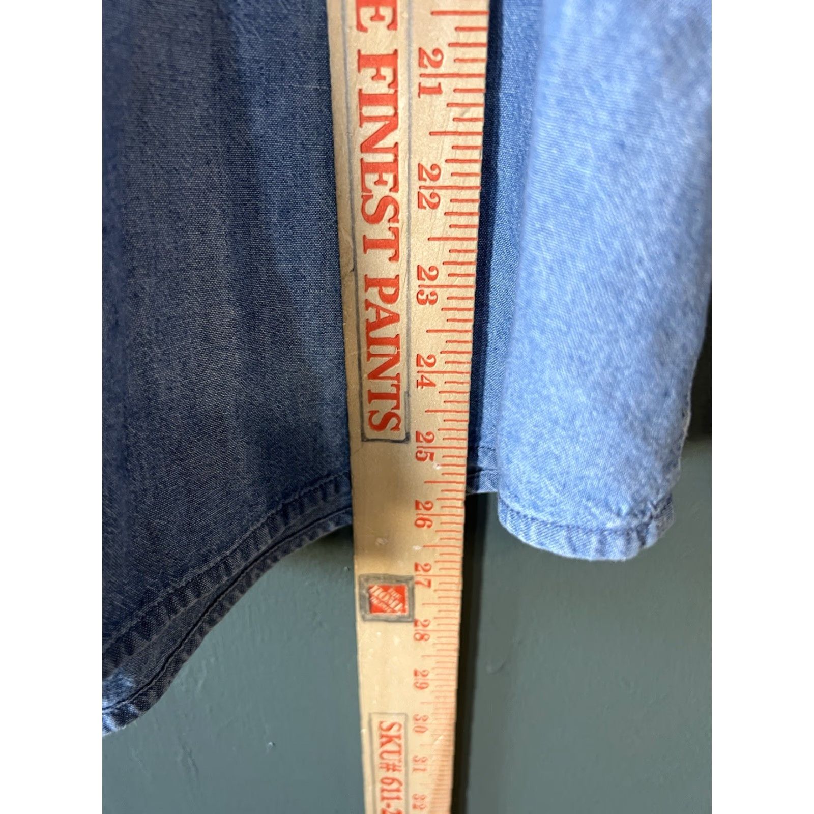 J. Jill J. Jill Womens Blue Denim Long Sleeve Button-Up Size M Medium Denim Shirt Womens Blue Size M / US 6-8 / IT 42-44 - 5 Thumbnail