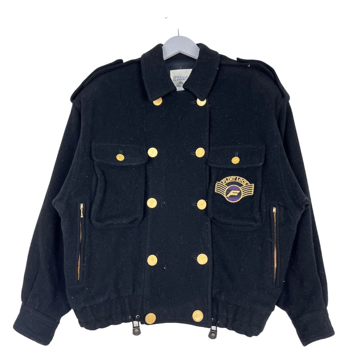 Japanese Brand 🔥 VINTAGE FLINT LOOK BLUE GRASS WOOL MILITARY JACKET Size US S / EU 44-46 / 1 - 1 Thumbnail